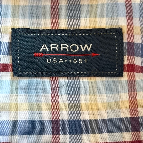 Arrow Dress Plaid Shirt Men Size XL Blue,Red,yellow - Picture 11 of 14